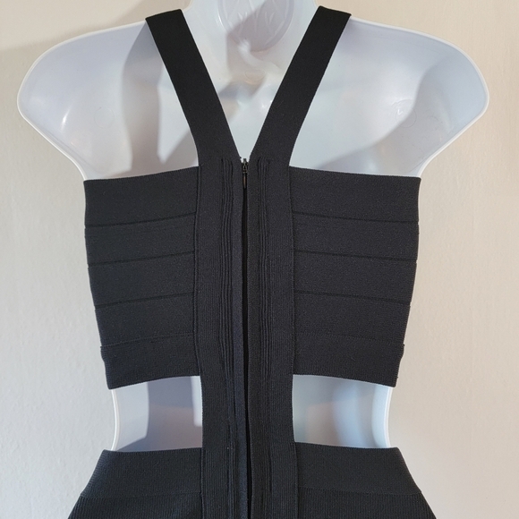 NBD x REVOLVE My Confession Bodycon Dress Sz XS Black Cut-Out Mini Coquette Girl - Picture 6 of 12
